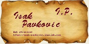Isak Pavković vizit kartica